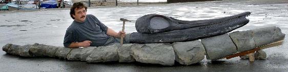 Charmouth Fossils with nodules.
