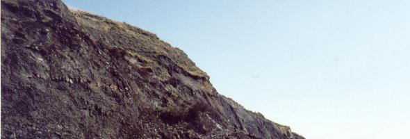 Cliffs on the jurassic coast of Dorset UK, near Lyme Regis.